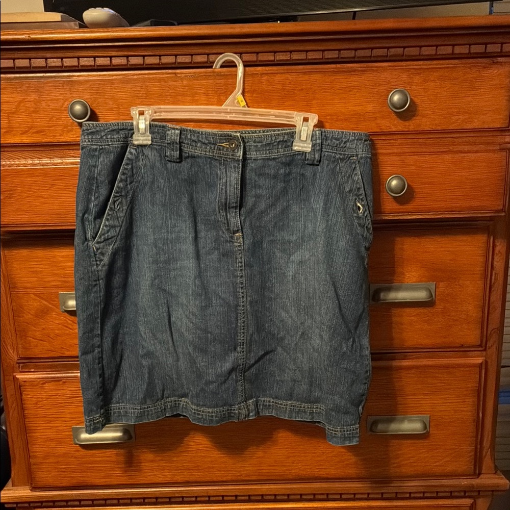 Christopher & Banks Blue Denim Skirt